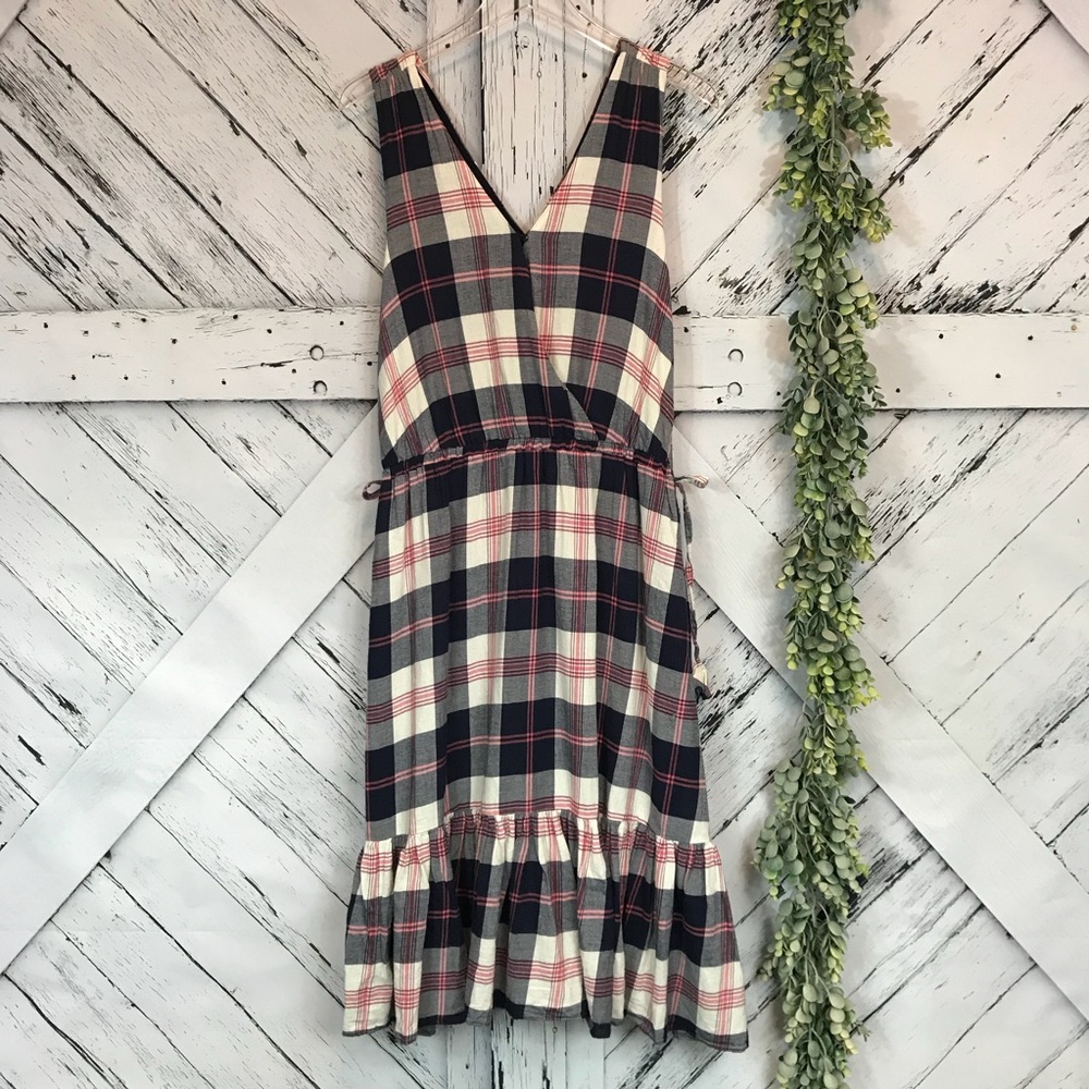 NWT Anthro Isabella Sinclair Dickens Plaid Dress L